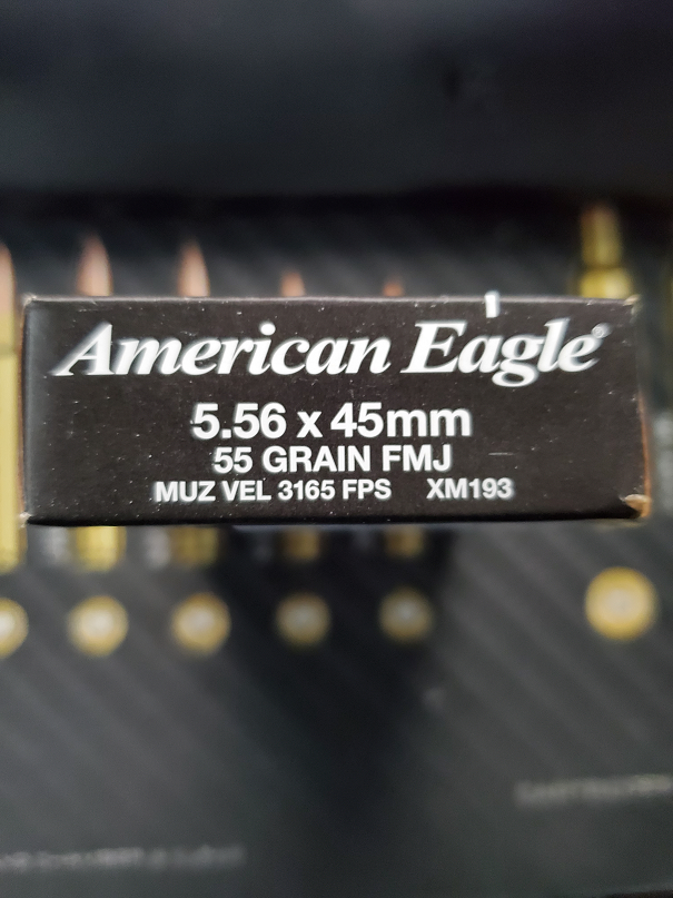 American Eagle XM193 200 rounds boxed 5.56 ammo for sale
