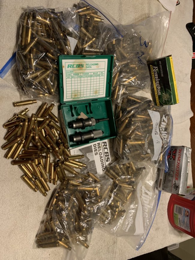 .308 Winchester dies and brass