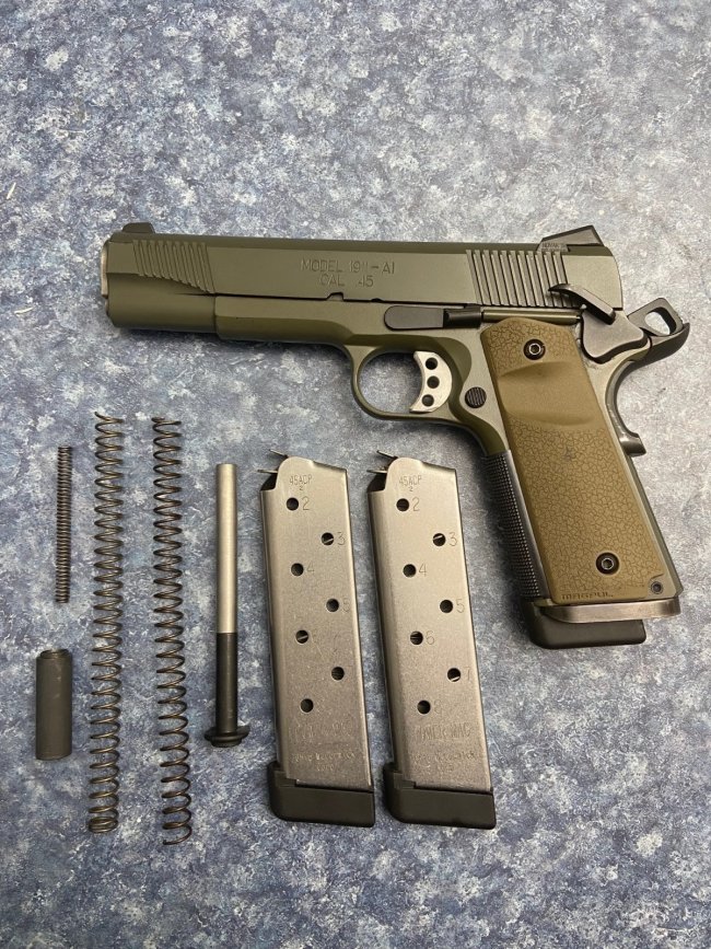 SPRINGFIELD ARMORY PX9609L, 1911A1 LOADED PACKAGE-OD GREEN