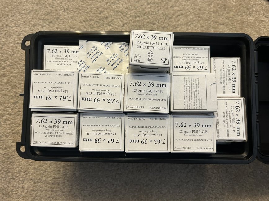 *** SOLD *** 1000rds 7.62x39 Russian Ammo (PENDING SALE)