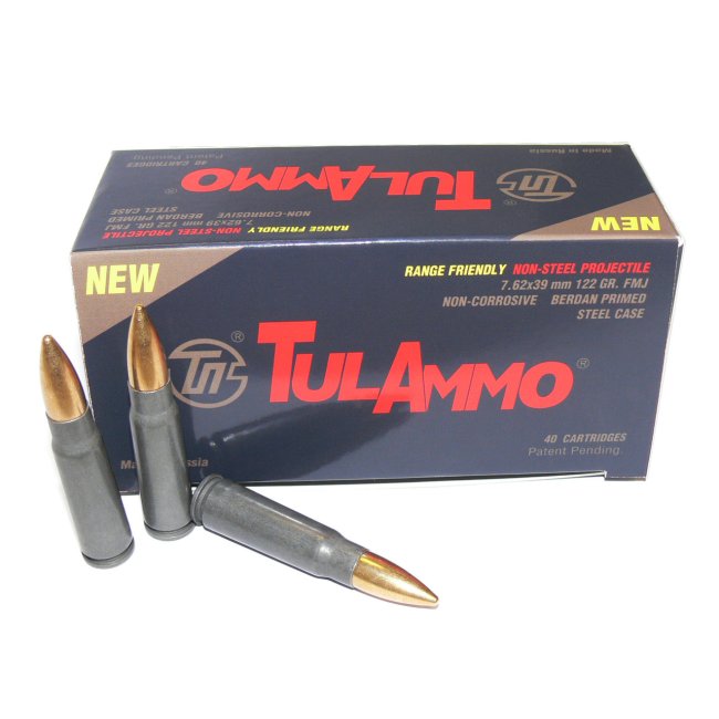 Tulammo Range Friendly 7.62x39, non steel bullet