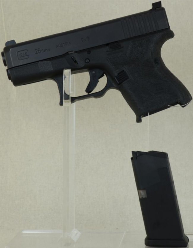 Consignment Glock 26 Gen 4 9mm TrijHD Orange Front 449 Left.jpg