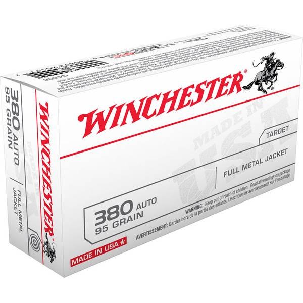 Winchester 380 Auto 95Gr FMJ  $150 ( 4/50ct ) New