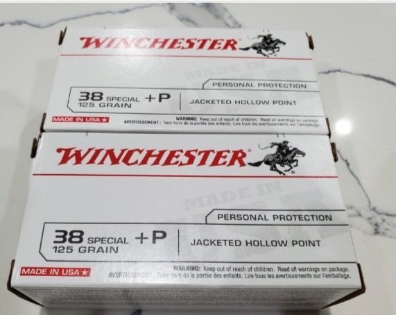 WINCHESTER 38 SPC +P. 125 JHP  (3/50CT)  $150