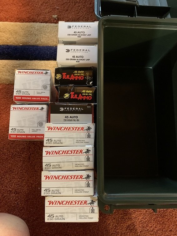 650 rounds various .45 ACP price reduced to move….
