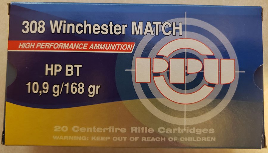 308 PPU Match HPBT 168gr - 1,000rds - $400 ($20/50rds)