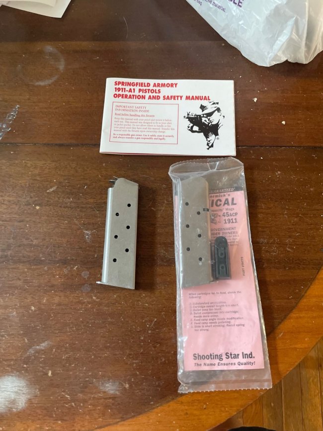 SPF: two .45 magazines, 1911 holster and dual magazine holder