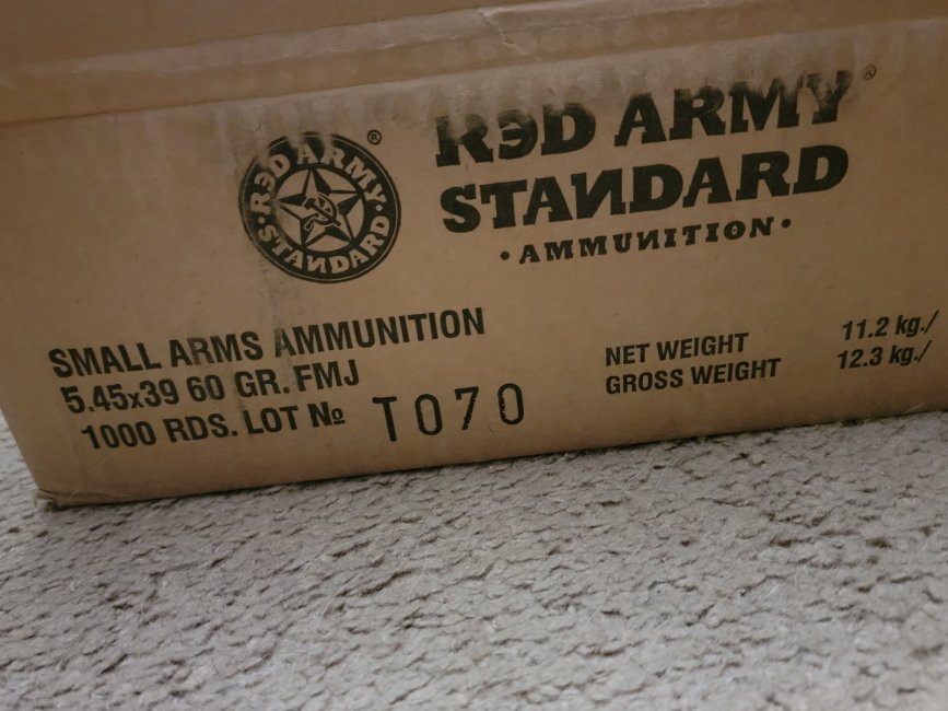 Red Army Standard - 5.45x39 - 60 Grain - FMJ - 1,000 Rounds