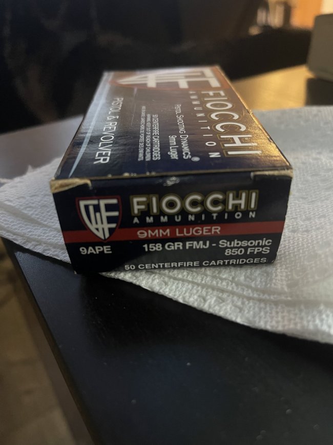 Fiocchi 158gr 9mm Subsonic