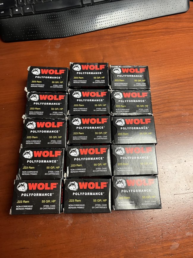 30 CPR Wolf 55Gr FMJ .223 $100 300 rounds