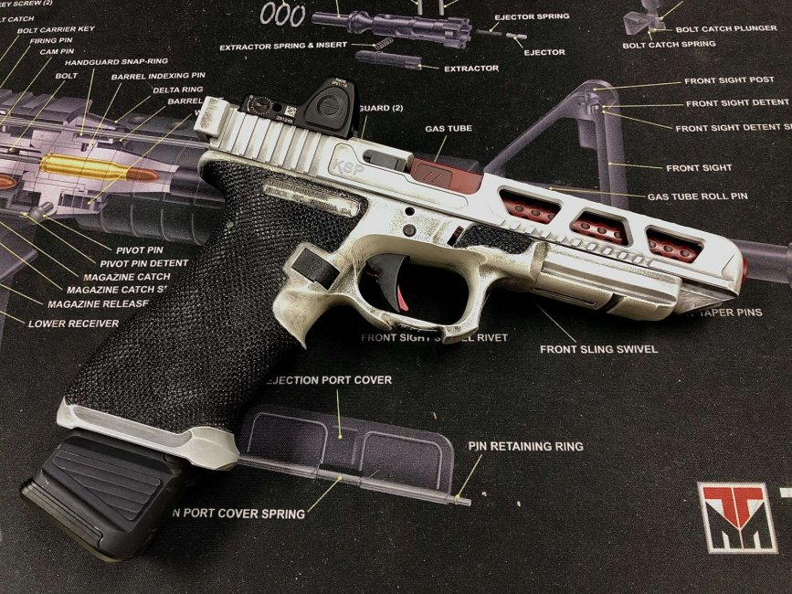 Completely Customized Glock 34 -Trijicon RMR, Slide Cuts, Grip Stippling, and Cerakote. Make an offer!