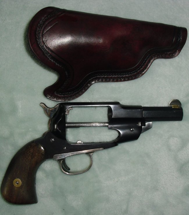 Pietta 1858 Remington .44 caliber black powder snub nose revolver.