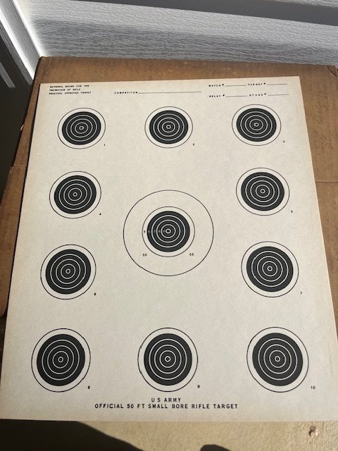 7500+ 22LR Smallbore Rifle 50ft Targets NRA 3-Position
