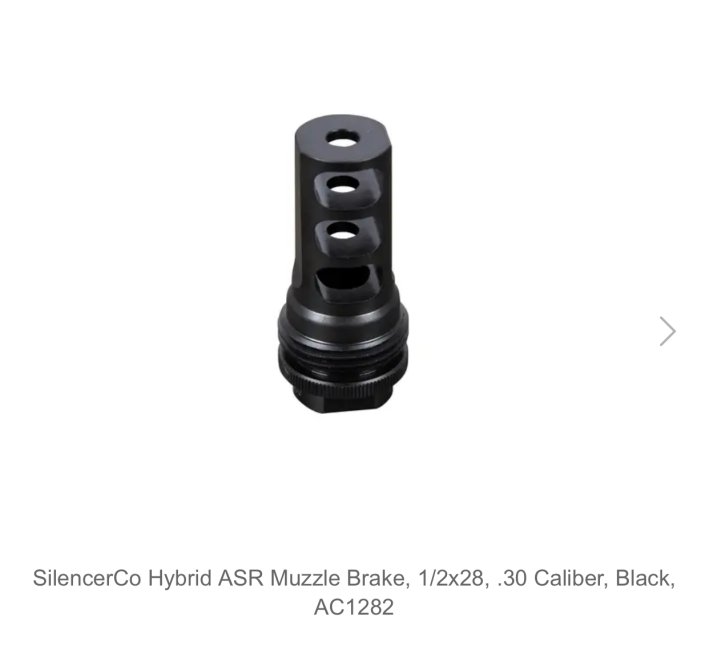 Silencerco ASR Muzzle Brake .30 Cal - 1/2x28