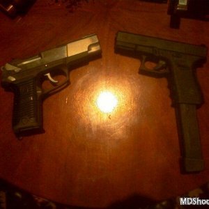 My Ruger P90 And Glock 23