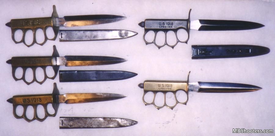 Us 1918 Mark I Brass Knuckle Trench Knives